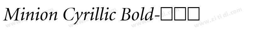 Minion Cyrillic Bold字体转换